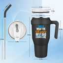 2 x Sursip 40 oz Insulated Tumbler with Handle and Straw-Stainless Steel Vacuum Insulated Mug,Gifts for Women Men Him Her,Iced Tea or Coffee,Drinks Cold up to 24 Hours,Fit Car Holder(Black)