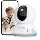 blurams 5G Camera for Home Security, 2K Pet Camera with Phone App, 360 PTZ Indoor Camera w/Dual-Band WiFi6, Free Human/Motion/Sound Detection, 2-Way Talk, Night Vision, Compatible with Alexa