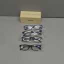 Gaoye +1.25 Reading Glasses Men - Blue Light Blocking Lenses, TR90 Frames, UV400 - Eyeglasses with Clear Vision (A4 Pack Black)