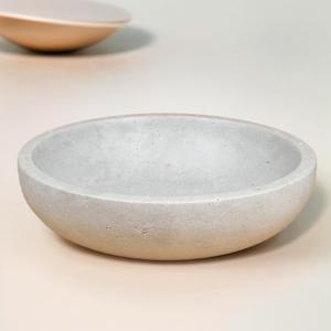 Travertine Decorative Bowls for Home Decor, Fruit Bowl for Kitchen Counter, Keys Bowl for Entryway Table, Large Candy Serving Bowl for Table Centerpiece Office Modern Home Decor (Light Gray) (White)