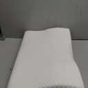 EPABO Contour Memory Foam Pillow Orthopedic Sleeping Pillows, Ergonomic Cervical Pillow for Neck Pain - for Side Sleepers, Back and Stomach Sleepers, Free Pillowcase Included (Firm & Standard Size (Standard(21*13*3.9 inches), White)