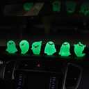 2 x TIESOME 6PCS Luminous Ghost Car Dashboard Decor, Fun Ghost Car Dash Decorations Ornaments Rear View Mirror Ornament Glow in Dark for Vehicle Home Office Garden Landscape Party