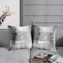 Britimes Throw Pillow Covers Modern Home Art Decor, 18 x 18 Inches Set of 2 Abstract Oil Painting Pillowcases for Bedroom, Living Room, Cushion Couch Sofa, Abstract White Grey