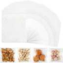 200 PCS White Dot Cookie Bags with Seal Plastic Clear Cellophane Goodie Candy Treat Gift Self Sealing Bag Birthday Holiday Party Decorations Favors Supplies Frozen Winter Christmas Valentines Wrap