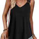 Sipaya Tank Tops for Women Spring Fashion Sleeveless V Neck Lace Tops Flower Flowy Summer Outfits Beach Vacation Clothes, XL