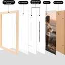 KINLINK 11x14 Picture Frame White Oak, Solid Light Wood Frames with Acrylic Plexiglass for Pictures 5x7/8x10 with Mat or 11x14 without Mat, Tabletop and Wall Display, Set of 4