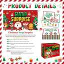 2 x Christmas Exchange Game, Christmas Games Cards With Box, White Elephant Gift Exchange Cards Holiday Present, Christmas Games for A Group Family Coworker Xmas Party Supplies