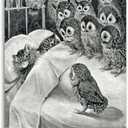 BUUTUUCE Louis Wain Cat Nightmare Owl Bird Canvas Art Poster And Wall Art Picture Print Modern Family Bedroom Decor Posters 16x24inch(40x60cm)