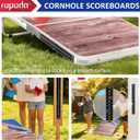 ropoda Cornhole Board Set with Score Sheet, 4×2/ 3×2 FT Regulation Size Corn Hole Games for Adults with Lightweight Aluminum Alloy Edging, Yard/ Outdoor/ Backyard Games