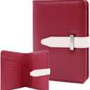 Passport Holder with Airtag for Women/Men,Airtag Passport Wallet for Travel,Cute Passport Holder Rfid Blocking,Travel Wallet for Cards Passport Cover Case (red)