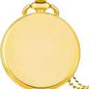 Vintage Pocket Watches for Men Womens Pocket Watch with Chain | Retro analog quartz pocket watch with chain & necklace, Accurate timekeeping, Gift box packed, Ideal gift for dad mom him her