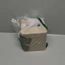 PU Leather Tissue Box Cover Square Tissue Box Holder with Magnetic Closure, Beige Stripe 