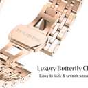 2 x Stainless Steel Band Compatible with Apple Watch Ultra 2/Ultra/Series 101 & SE/SE2, Adjustable Metal Strap for 38mm 40mm 41mm 42mm 44mm 45mm 49mm iWatch