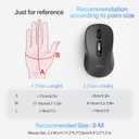 XBG B15pro Wireless Bluetooth Mouse, Bluetooth 5.0/4.0 & 2.4G Tri-Mode, Type-C Rechargeable with LED Screen Display, Ergonomic Silent Click for Laptop/PC/Tablet, Multi-Device & Office Use
