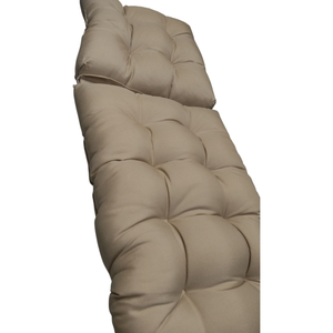 Outdoor Seat/Back Chair Cushion Tufted Pillow, Spring/Summer Seasonal Replacement Cushions (Beige/Sand/Camel).