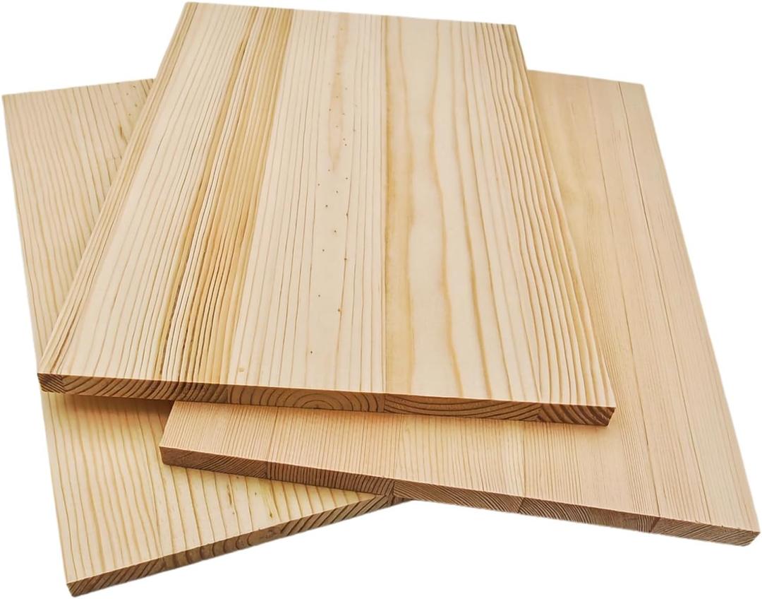 3 PCS Rectangle Wood Boards Unfinished Wood Blocks for Crafting, 11.8x7.9x0.4in Blank Whittling Wooden Blocks for Wood Carving,Painting & Burning