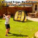 PodiuMax Chipping Net, Pop Up Golf Nets for Backyard Driving Real Golf Balls, Indoor & Outdoor Practice Net for Accuracy Short Game, 14" L x 25" W x 25" H