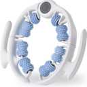 Cellulite Massage Tool Lymphatic Drainage Massager for Thighs & Legs & Buttocks, Anti Cellulite Roller with Detachable Handles Fascia Massage Tool for Contoured & Smoother Skin, White-Blue