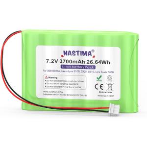 NASTIMA 7.2V 3700mAh NIMH Replacement Battery Compatible with Honeywell Alarm Lynx 5100, 5200, 5210, Lynx Touch 7000, Lyric Controller Lyric Keypad LCP500-L LYNXRCHKIT-SHA LCP500-4B