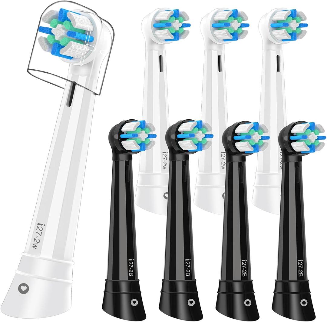 Replacement Heads Compatible with Oral B iO 3 4 5 6 7 8 9 10 Series Electric Toothbrush,Toothbrush Heads Compatible with Braun Oral B iO Replacement Heads with Medium Bristles,8 Pack (Multi-colored)