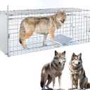 57" Large Humane Live Animal Trap, Collapsible Animal Catcher Cage for Large Dogs up to 55 pounds, Foxes, Coyotes, Bobcat, Similar Sized Animals