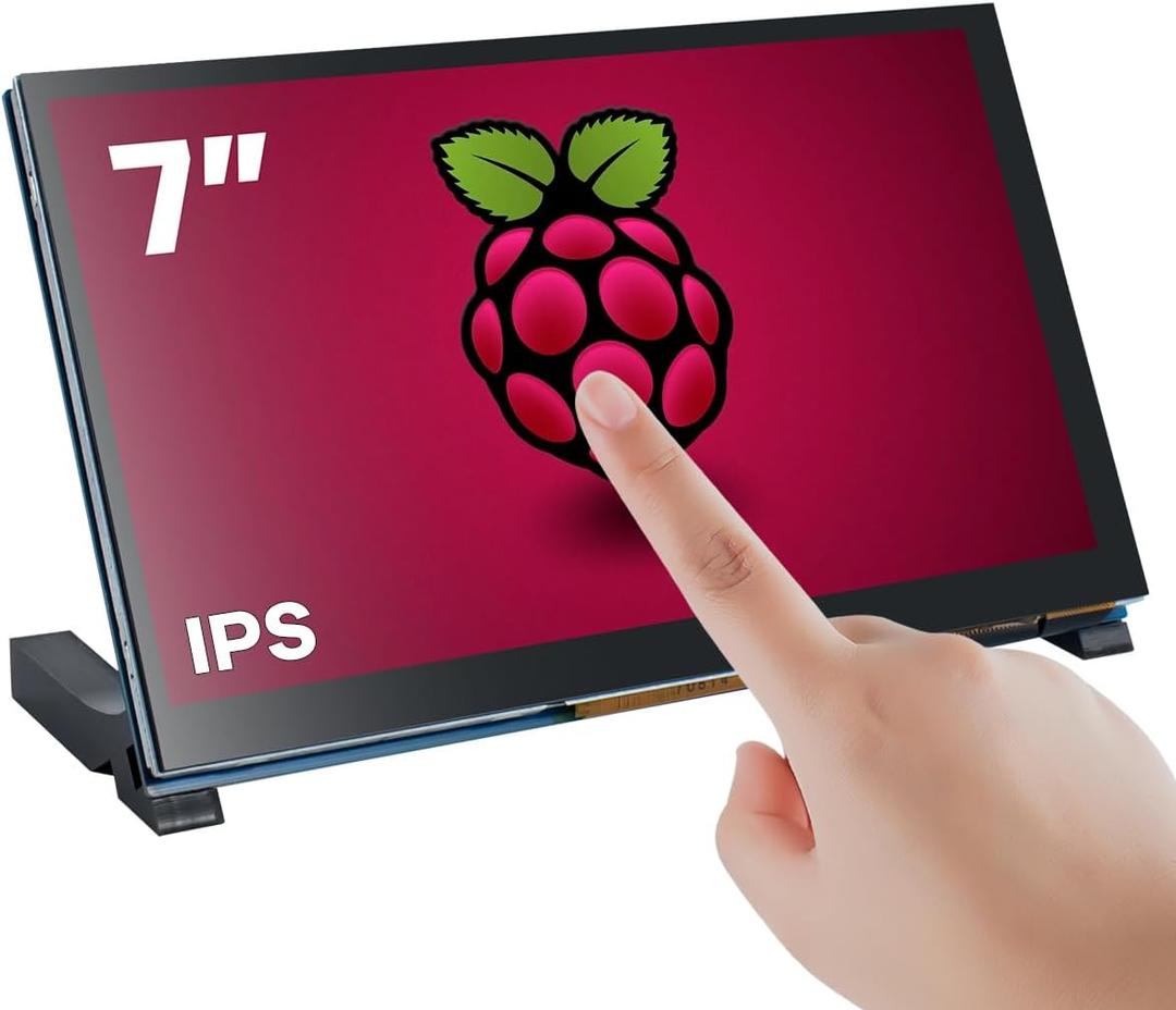 Hosyond 7 Inch Touchscreen IPS DSI Display Compatible with Raspberry Pi 5/4/3, 800x480 Pixel Capacitive Screen MIPI Driver-Free Interface