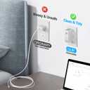 4 in 1 Retractable Wall Charger with Dual Cables,40W Retractable Phone Charger Wall Plug with Dual USB Ports,20W USB C Chargers Block Fast Charging for iPhone 17 16 15 14 13,LG, Galaxy S24 23,Pixel