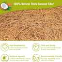 Legigo 3 Pack 12 Inch Hanging Basket Coco Liners Replacement, 100% Natural Round Coconut Coco Fiber Planter Basket Liners for Hanging Basket Flowers/Vegetables