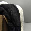 3D Jacquard Design Comforter Set, Ultra-Soft Warm Queen Size Sherpa Fur Plush 3-Pieces Sets Luxury Cozy Bedding with 2 Pillowcases (90"x90", Black)