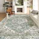 LUXRUG Area Rugs 10x14 Living Room - Washable Sage Green Rugs for Bedroom
Large Soft Boho Vintage Rug Ultra-Thin Farmhouse Oriental Carpet Medallion Rug for Dining Room Guest Room Home Decor