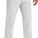 CNBQDD Dress Pants for Men Lightweight Golf Casual Slacks (White, L)