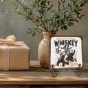 5 Inch Wood Plaque - I Don't Always Drink Whiskey - Wood Sign With A Metal Support, Retro Cowgirl Cowboy Western Home & Office Decoration & Accessories, Funny Gift For Man Women - A04