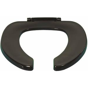 Centoco Toilet Seat Elongated, Residential, Top Mount Plastic Hinge, Black