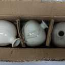 Creative Co-Op Decorative Stoneware Vases with Marbled Designs, Green, Set of 3