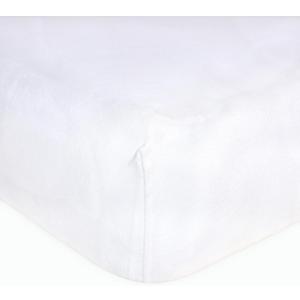 Burt's Bees Baby Essential Organic Cotton Fitted Crib Sheet, Breathable for Boy Girl Standard Crib & Toddler Mattresses (1-Pack, Cloud White)