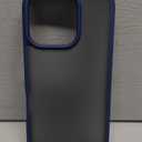 TORRAS Guardian Shockproof for iPhone 16 Pro Case, [4X Military-Grade Test Protection] Anti-Scratch DIY-Buttons Slim Thin Translucent Matte Hard Back Case for iPhone 16 Pro, Navy Blue