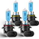 Headlight Bulbs For Honda Civic Sedan 2004 2005 2006 2007 2008 2009 2010 2011 2012 2013 2014 2015 Halogen Bulb, 9005 High Beam 9006 Low Beam Headlamp Lights, 6000K White 200% Brightness, 4P