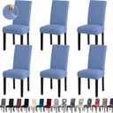 Chair Covers, Stretch Kitchen Chair Covers/Dining Room Chair Covers Set of 6, Removable Washable Dining Chair Slipcovers for Home, Hotel, Banquet