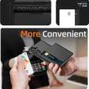 for Samsung Galaxy S25 Plus/S25+ Wallet Case with Card Holder, 2X Screen Protector Dual Layer Heavy Duty Protective Hidden Card Slot Slim Case for Galaxy S25 Plus 6.7" 2025 (Black)