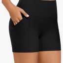 Women's Swim Shorts High Waisted Bathing Suit Bottoms Swimsuit Board Shorts with Pocteks Tankini Boy Shorts with Liner L