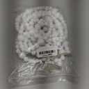 2PCS Christmas Wood Beads Garland 14.4 Feet Wooden Bead Garland Boho Ornaments for Christmas Tree, Xmas Vintage Rustic Farmhouse Round Craft Bead Hanging Holiday Decorations(White) (2pcs 7.2Ft)