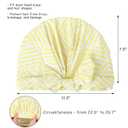 YANA Shower Cap for Women - Waterproof, Reusable Shower Cap (Geometric - Spring)