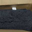 Disolla Black Bathroom Rug 24x36 - Non-Slip Plush Thick Bath Mat, Highly Absorbent & Ultra Soft Fluffy Floor Mat, Machine Washable for Shower and Tub