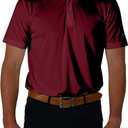 Columbia Men's Golf Drive Polo Shirt Omni Wick Performance Breathable Short Sleeve (Beet) S