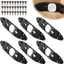 Cinnvoice 5 Pack Gable Light Clips Compatible with Govee H706 with Screws Compatible with Govee Pro Permanent Outdoor Lights with a Variety of Roof Pitches Cable Management (Black)