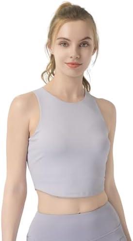 Leapstride Womens Sports Bra Padded Crisscross Back Medium Support Sports Bras with Removable Cups for Workout Yoga XS