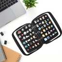 Enamel Pin Display Pages Pin Carrying Case, Pins Collection Storage Organizer Case, Travel Brooch Pin Display Bag (Pins Not Included)