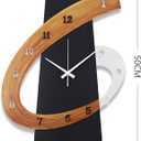 Modern Large Decorative Wall Clock20 inch Black Silent Non-Ticking Nordic Metal Wall Clocks for Living Room Home Kitchen Bedroom Cafes Office StaircaseArabic Numerals Quartz Clock((40x50cm), 15.7x19.7IN