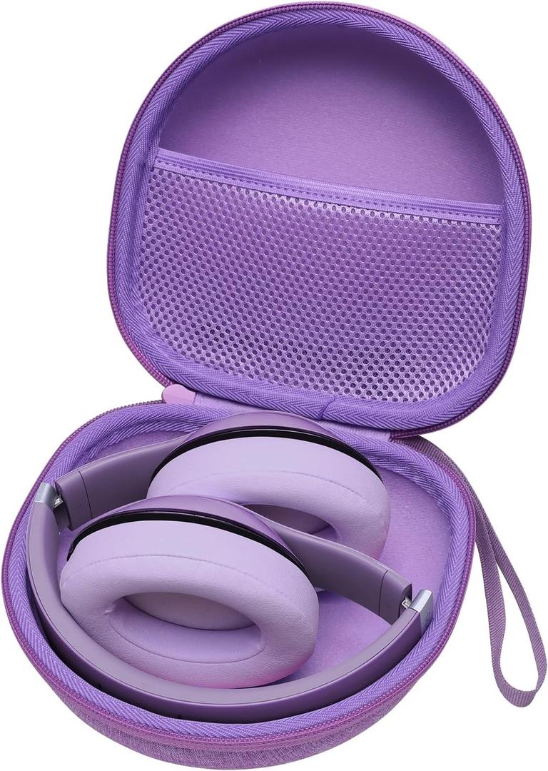 Headphone Headset Case for JLab JBuds Lux ANC/JLab Go Lux ANC/Lorelei X8/Beats/JBL/TOZO/BERIBES/Picun/KVIDIO Noise Cancelling Over-Ear Foldable Headphones (Purple)