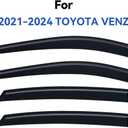 Window Visors Rain Guards for 2021 2022 2023 2024 Toyota Venza, Out-Channel Window Vent Wind Deflectors Visors Shades for 21 22 23 24 Venza LE Nightshade Limited